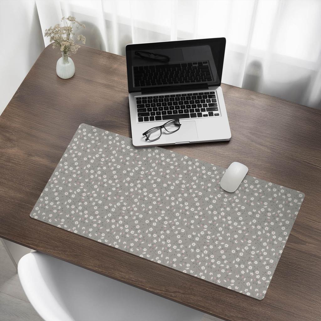 Vinyl Protective Mat with a Modern Retro Floral Pattern 90x45 Cm