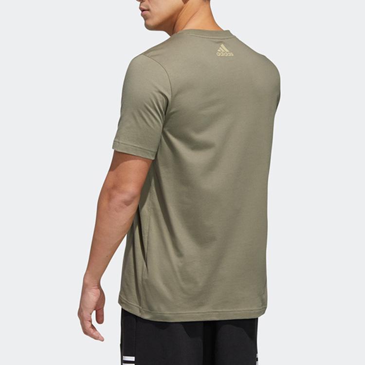 Adidas Essentials Big Logo T-Shirt Men Tops Trace-Green GD5461