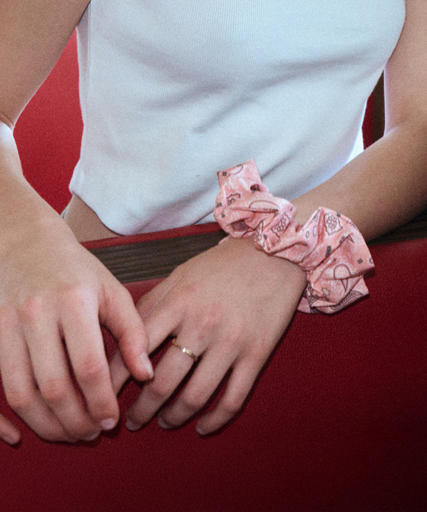 Erer Bandana Scrunchie Pink