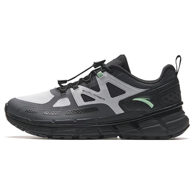 ANTA Hiking Shoes  Black Grey Green  Men s 112338860-3 EU 40