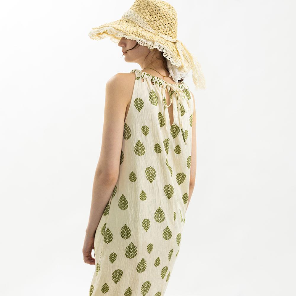 Wednesday Delight Wd_Leaf Garden Resort Dress_2Color