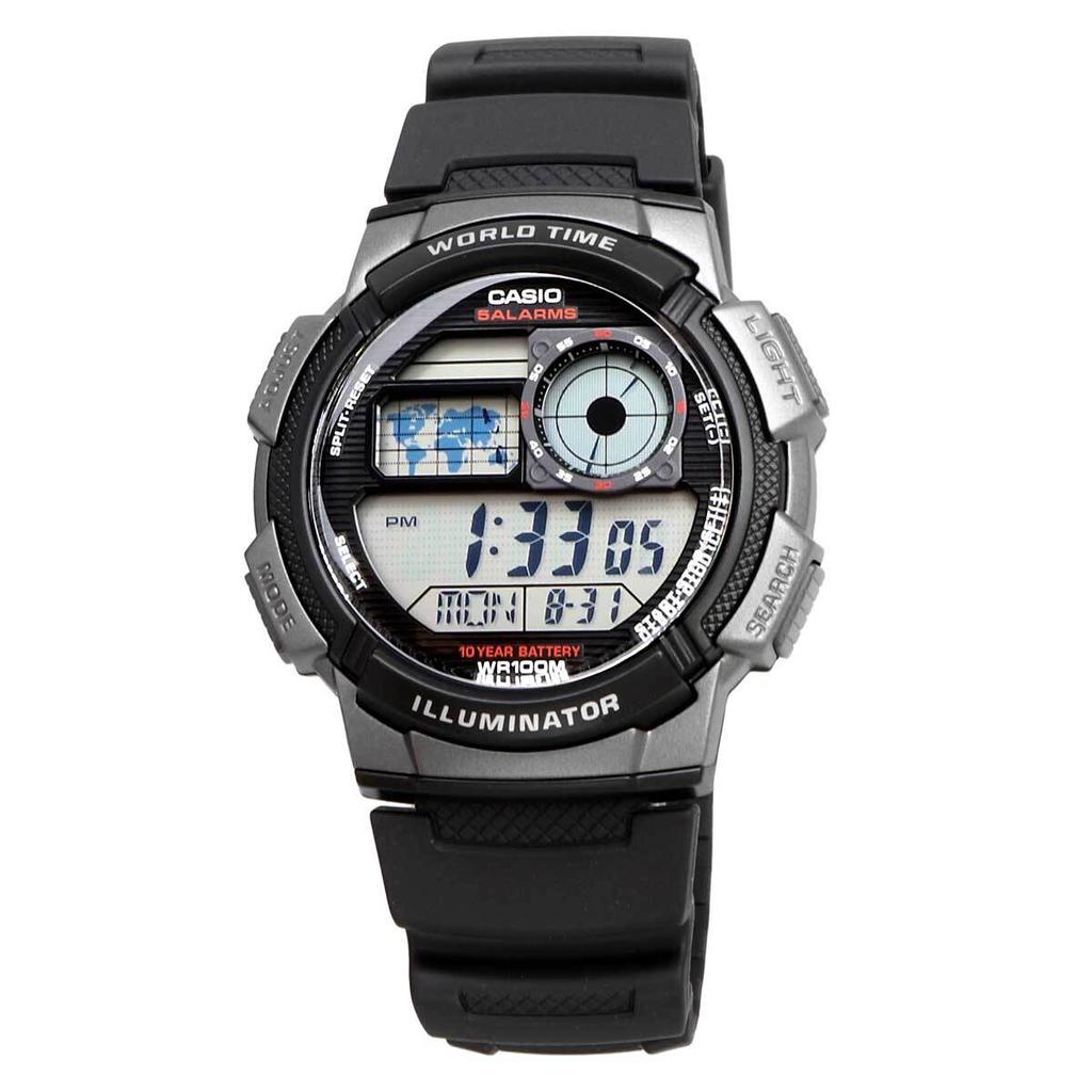 CASIO Cheap Overseas World Men's Watch, Model, Time, Digital, AE-1000W-1BV