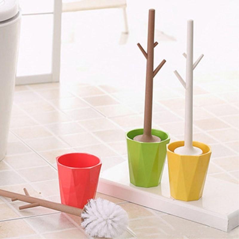 1 PC Creative Tree-Shaped Toilet Brush Set Detachable Bathroom Toilet Brush Toilet Brush Cleaner зелёный