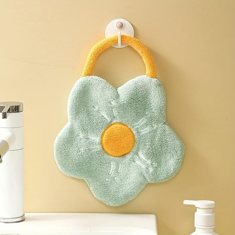 

1 шт. Мультяшное подвесное полотенце для вытирания, Супервпитывающее и быстросохнущее, Не линяющее, Утолщенное, для кухни, ванной комнаты и ткань для вытирания рук для отеля зелёный