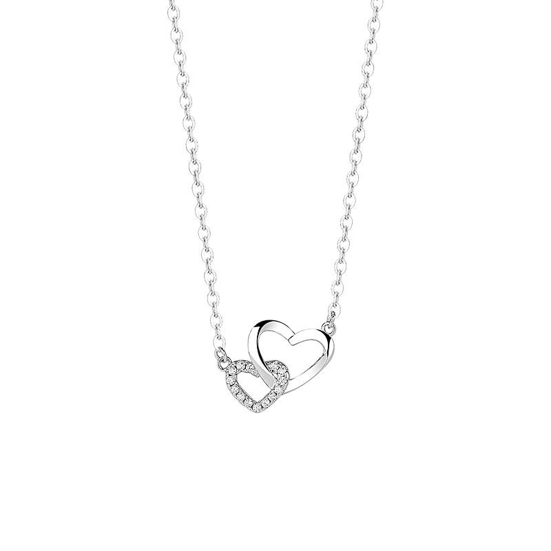Simple Love Chain Necklace with Buckle, Women's Light Luxury, High Grade, Sweet Temperament, and Collar Chain
