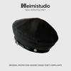 25 Early Autumn New Hat Women's Retro Big Head Beret Belt Rose High Quality Bud Hat