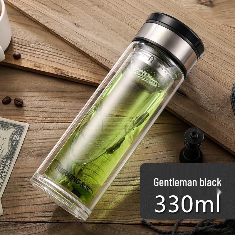Fuguang Shangyu G1707 Double-Wall Glass Tea Tumbler