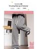 Women's High-Waist Black & White Striped Wool Wide-Leg Pants - Petite 150, Autumn/Winter Collection