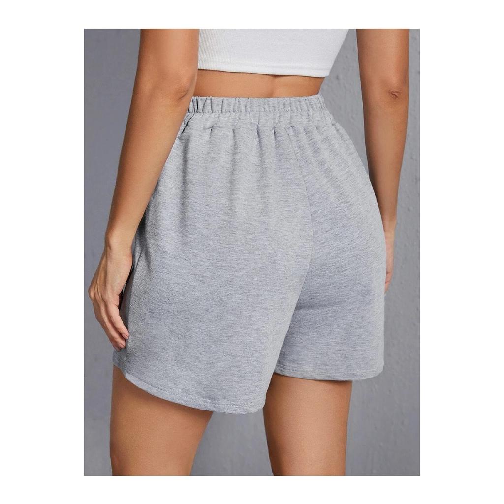 Szare damskie szorty z bawełny czesanej