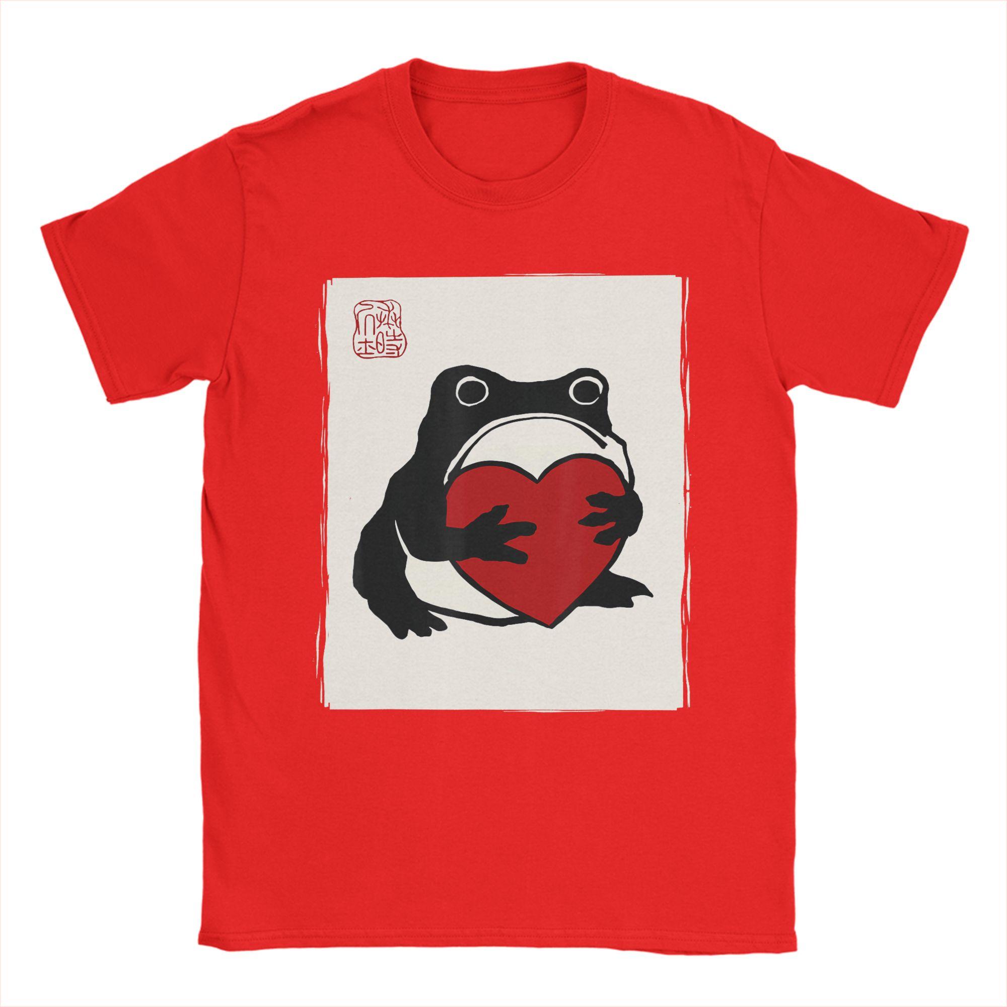 Grumpy Frog Japanese Unisex Women Valentines Day TShirt Summer Harajuku TShirts Unisex Streetwear Tops S