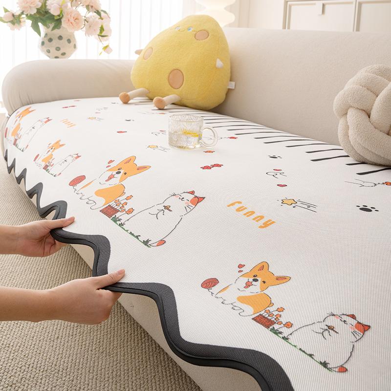 Special-Shaped Cool Sofa Cushion  New Summer Combination Seat Cushion One-Piece Sofa Cover Cloth Towel Cover
