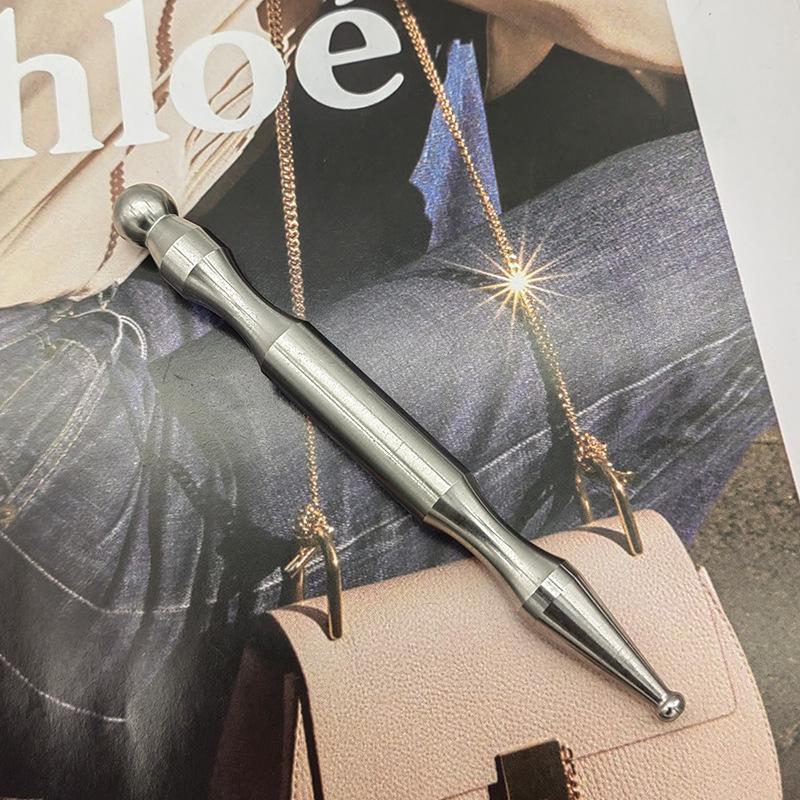 "Stainless Steel Meridian Massage Pen - Acupuncture & Fascia Tool for Face, Eye, and Foot"