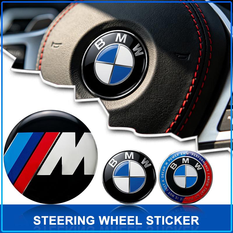 1Pcs Car Steering Wheel Sticker Emblem Decal Badge Decoration Accessorie For BMW M Performance 1 3 5 7 E61 E70 E71 E87 E90 E91 E92 E93 E97 F01 F02 F10