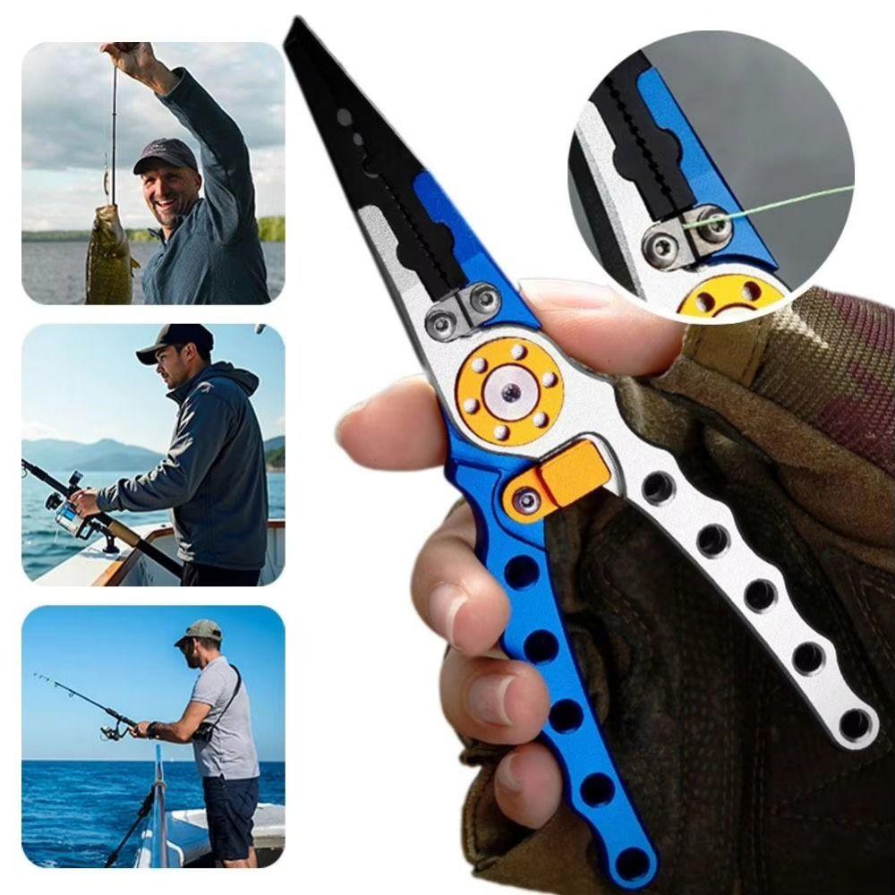 Lightweight Fishing Pliers Aluminum Zinc Zinc Alloy Line Cutting Pliers Hook Remover Pliers  Night Fishing