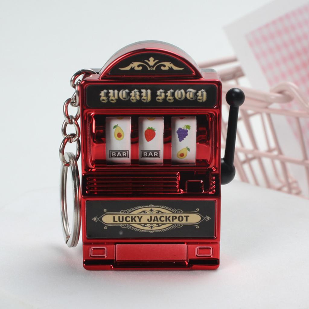 Emulation Fruit Machine Keyring, Rotating Machine Key Chain Pendant,Cute Toy Car Keychain For Men Women