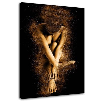 Canvas Print Female Nude Gold