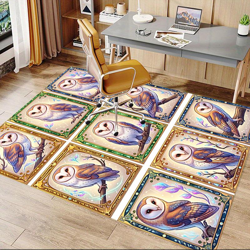 1PC Owl Artwork Non-Slip Floor Carpet Compatible for Office&Living Room&Bedroom&Dining room -  Soft & Pattern-G0377