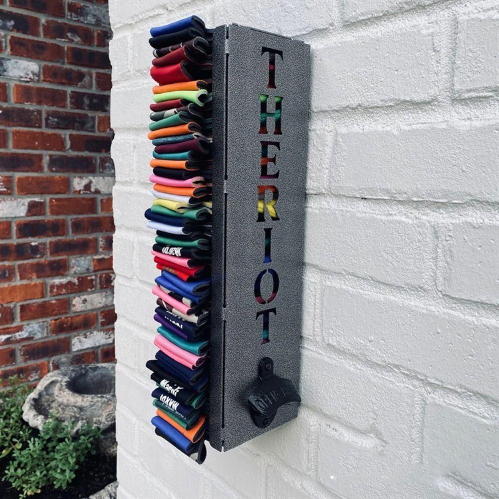 

Настенный держатель для консервных банок Металлический кронштейн для консервных банок Охладитель для консервных банок с открывалкой для бутылок Поилка