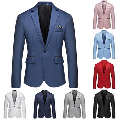 Herren Casual Business Hochzeit Langarm Knöpfe Slim Fit Anzug Mantel Jacke