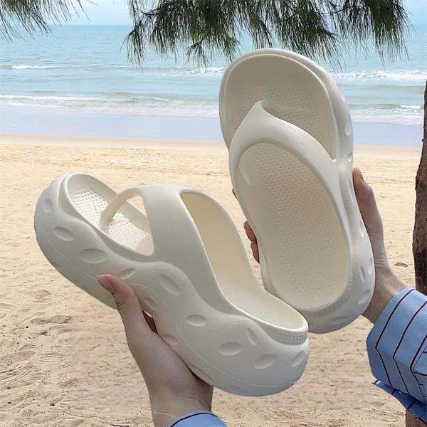 Fashion House Slippers Platform Shoes Woman 2025 Rubber Flip Flops Shale Female Beach Flat Hawaiian Sabot Slides Shoes House Slippers Pl