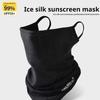 Ice Silk Hiking Face Cover Fishing Cycling Bandana Hang-Ear Gaiter Cool Running Scarf Mesh Mask N5H0