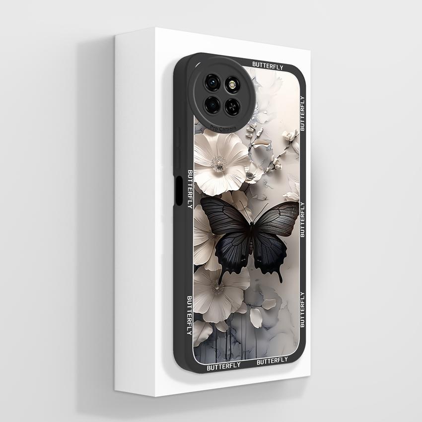 Für itel S23 S24 S25 P55 P65 A70 A80 Liebliches Katzen Handyhülle Kameraschutz Flüssigsilikon Hohe Qualität Anti-Fingerabdruck Hülle Für itel Bumper Capa