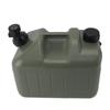 Camping Water Container 10L Large Capacity Square Green Car Water Storage Carrier Jug with Faucet