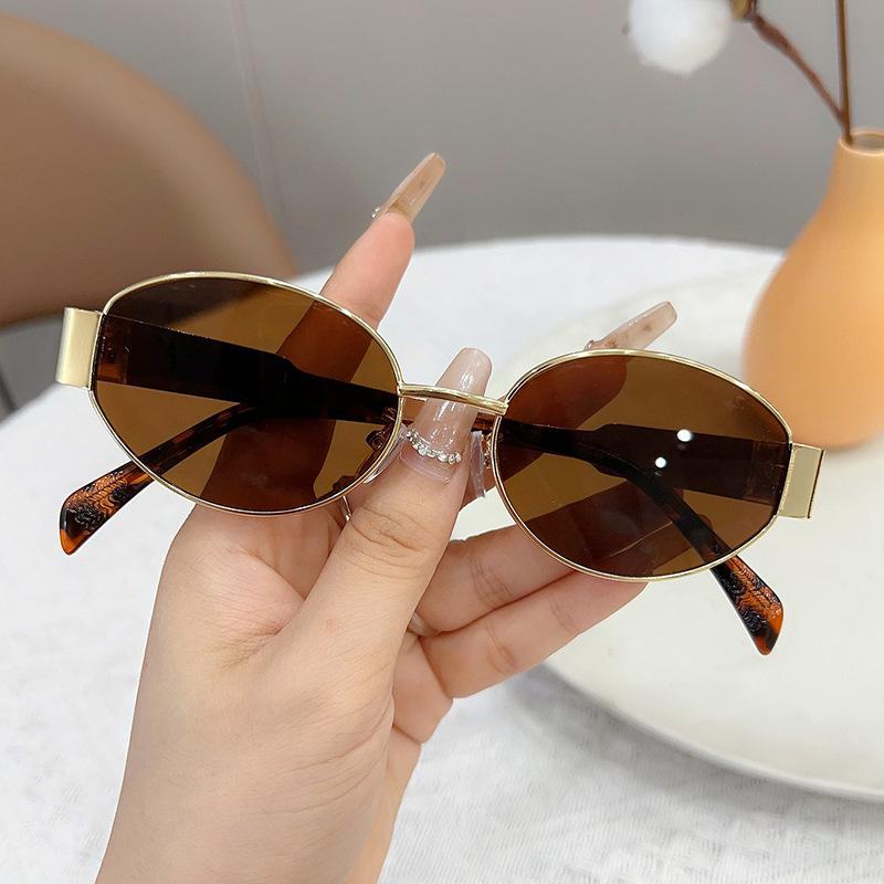 4PCS Oval Shaped Personality Metal Small Round Fashion Glasses Beach Accessories For Women Glasses Shades