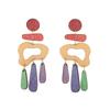 Stylish Irregular Geometric Designs Earrings for Women Portable Sturdy Wood Materials Fashionable and Conveninet