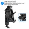 Motorcycle Phone Mount Holder Waterproof Motorcycle Cell Phone Holder Anti-theft 360 Degrees  Rotation Motorbike Rearview Mirror Mount for 3.5-6.5inch