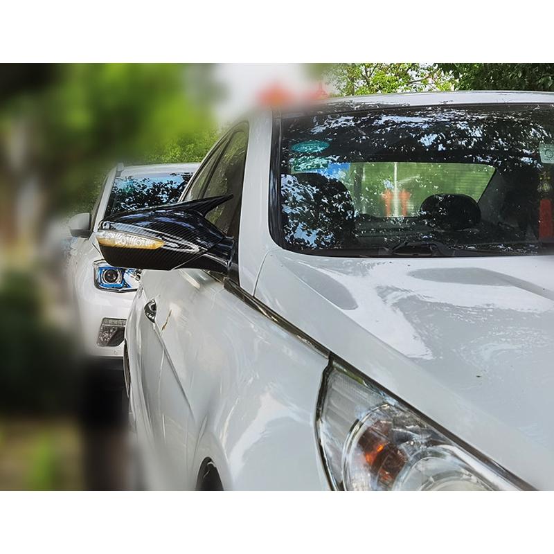 Carbon Fiber Look ABS Side Rearview Mirror Cover Trim For Hyundai Sonata 2011-2014 Auto Accessories