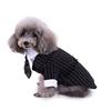 Pet Dog Formal Suit Costume Puppy Clothing Bow Tie Stripe Size S Small Dogs Warm Stylish Outfit For Weddings Parties