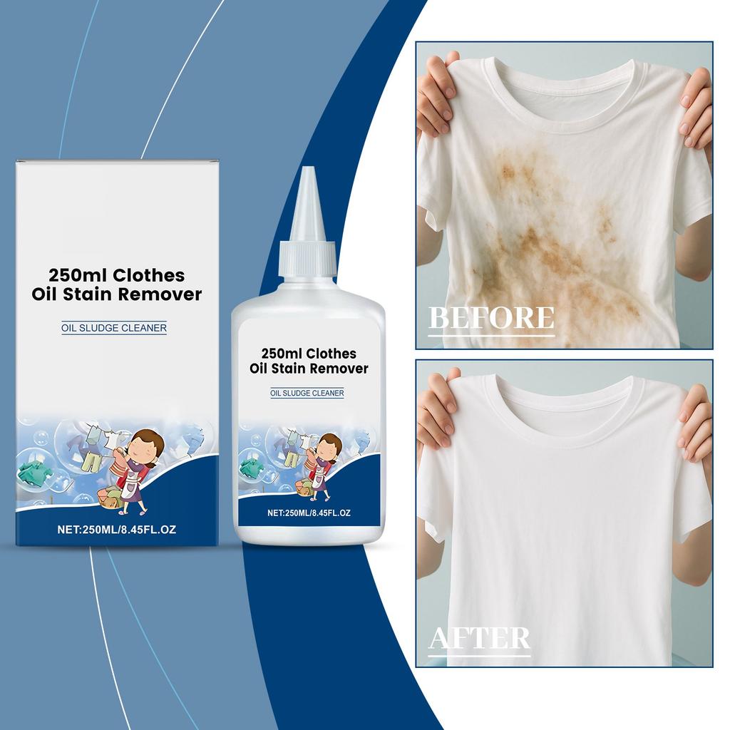 250ml Clothes Oil Stain Remover; Clothes Oil Stain Remover; Stubborn Oil Stain Cleaner