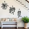 Metal Wall Art 3 Piece Set Ivy Pattern Hanging Planter Indoor Outdoor Home Decor Gift