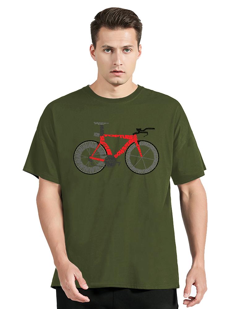 

Words Bicycle Anatomy Of A Time Trial Bike Print T-Shirt Casual Cotton Tshirt O-Neck New Unisex Tops Tees Fitness T Shirt 4XL