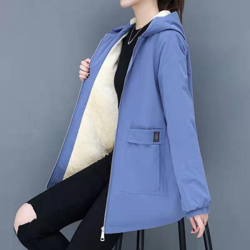 Giacca Invernale Cotone Calda Piumino Cappotto Donna Casual Parka con Fodera Cappuccio Peluche Trench Capospalla Abbigliamento Donna