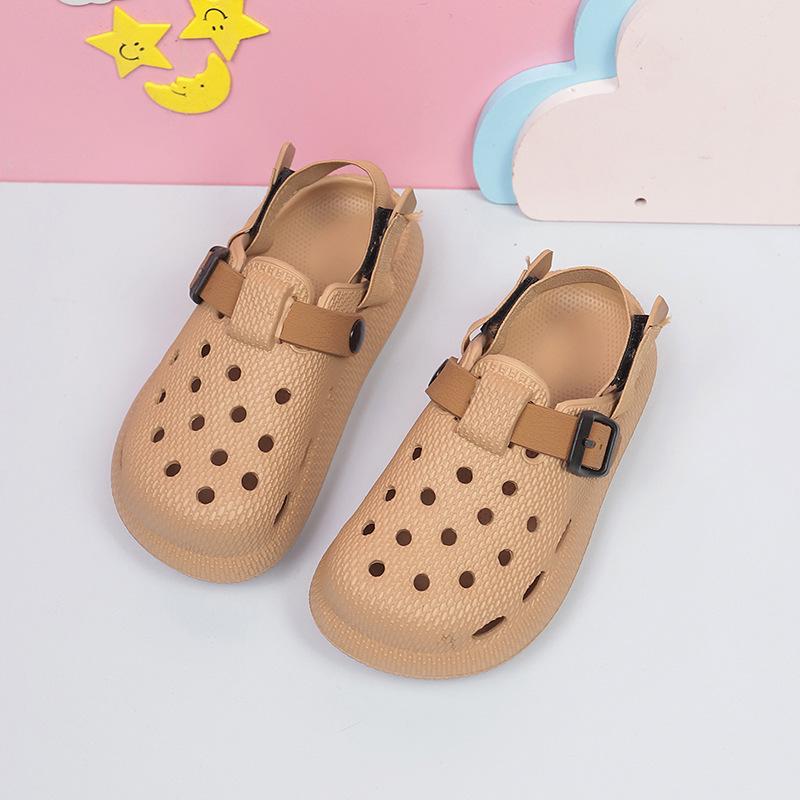 Yeni Yaz Çocuk Birkenstock Sandaletleri: Nefes Alabilir, Kaymaz, Cırt Cırtlı, Anaokulu ve Okul Kıyafetleri İçin Delikli