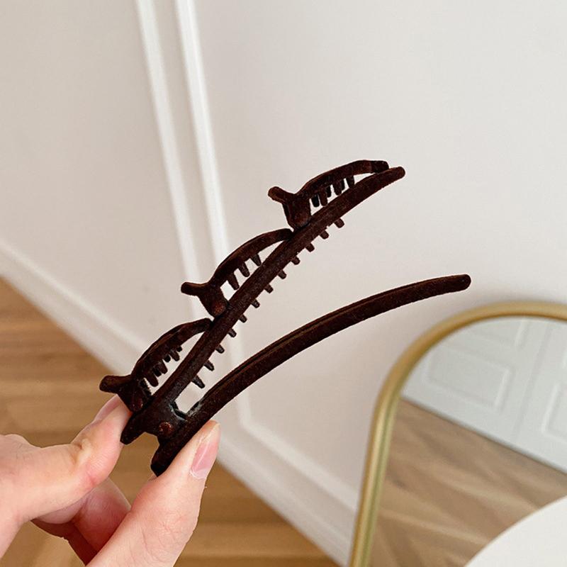 Flocked Bangs Hair Clip Black Headwear Women Cute Barrettes Hairgrip Alice Braided  Hairpins Hair Accessories