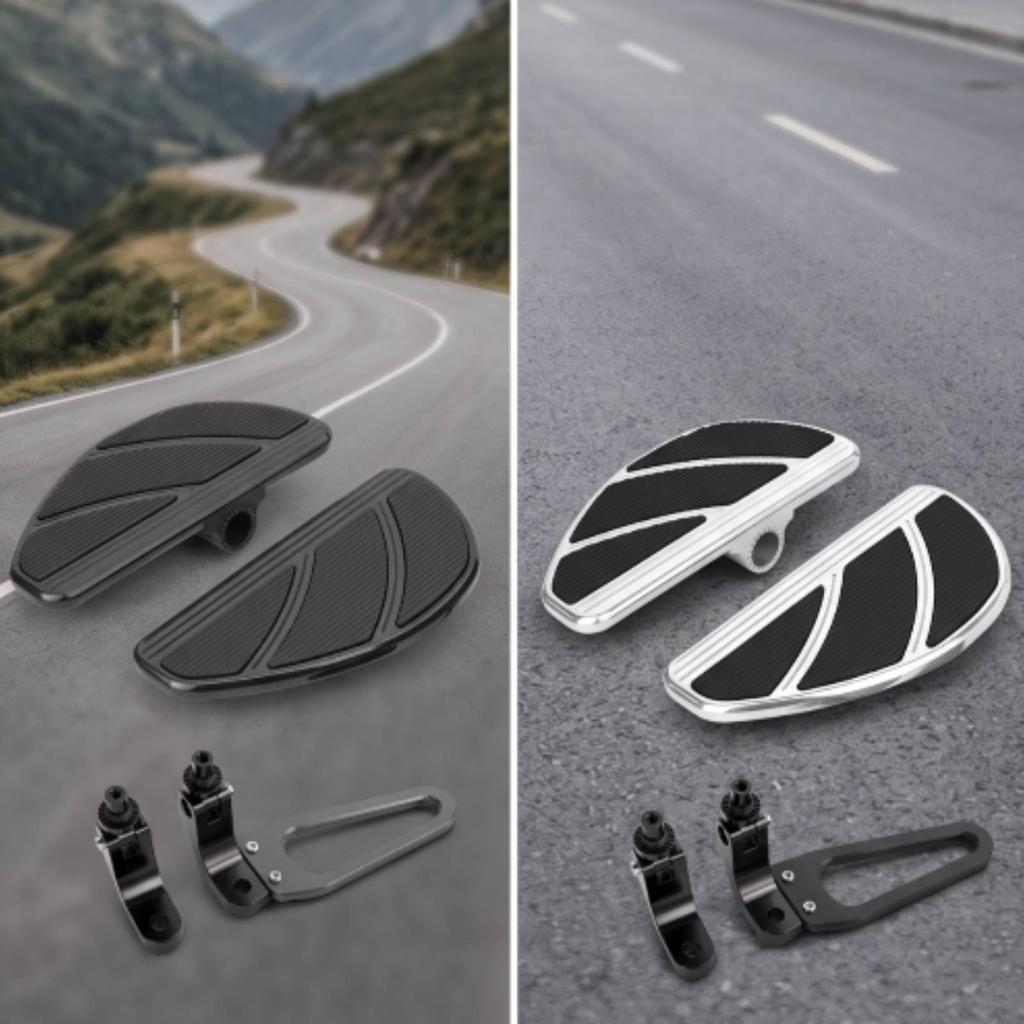 Rear Passenger Foot Pegs with Bracket Aluminum Alloy for Touring