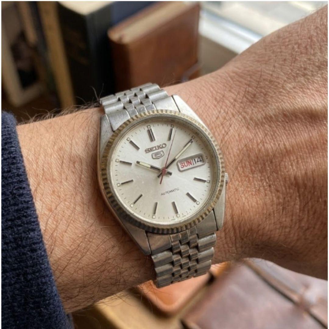 [Seiko/In operation/Manufactured in May 2000/Vintage] SEIKO 5 Automatic Winding 21 Jewels Day Date 7S26A Vintage