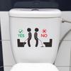 PVC Material Toilet Decoration Sticker Removable Bathroom Decor Sticker  Living Room