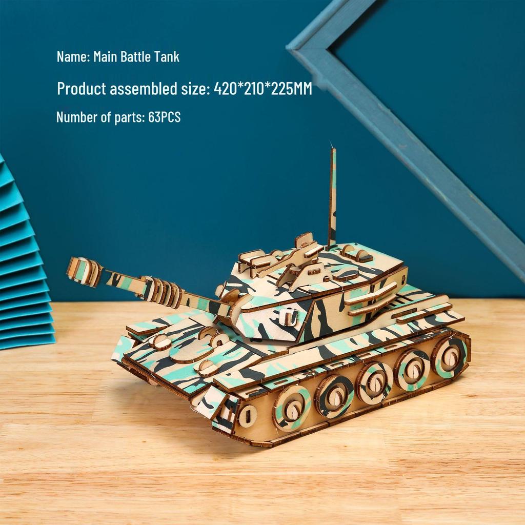 3D Wooden Fighter Bomber & Warship Puzzle Toy for Kids