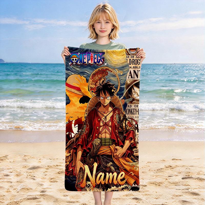 Custom O-One Piece Adventure Stylish Printed Beach Towel,a Quick-drying, Absorbent Mat Suitable for the Beach, Pool, Gym, and Travel Fans Gift