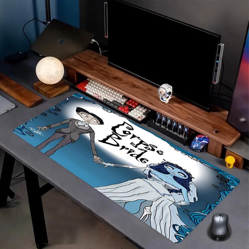 Corpse Bride Print Mouse Pad, Anti‑Slip Desktop keyboard Mat, for PC Laptop Gaming Working Daily Use, Cool Festival Surprise Gift