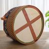 Hand Woven Foldable Bamboo Basket Round Vegetable Storage Basket Dessert Food Bag  Gift
