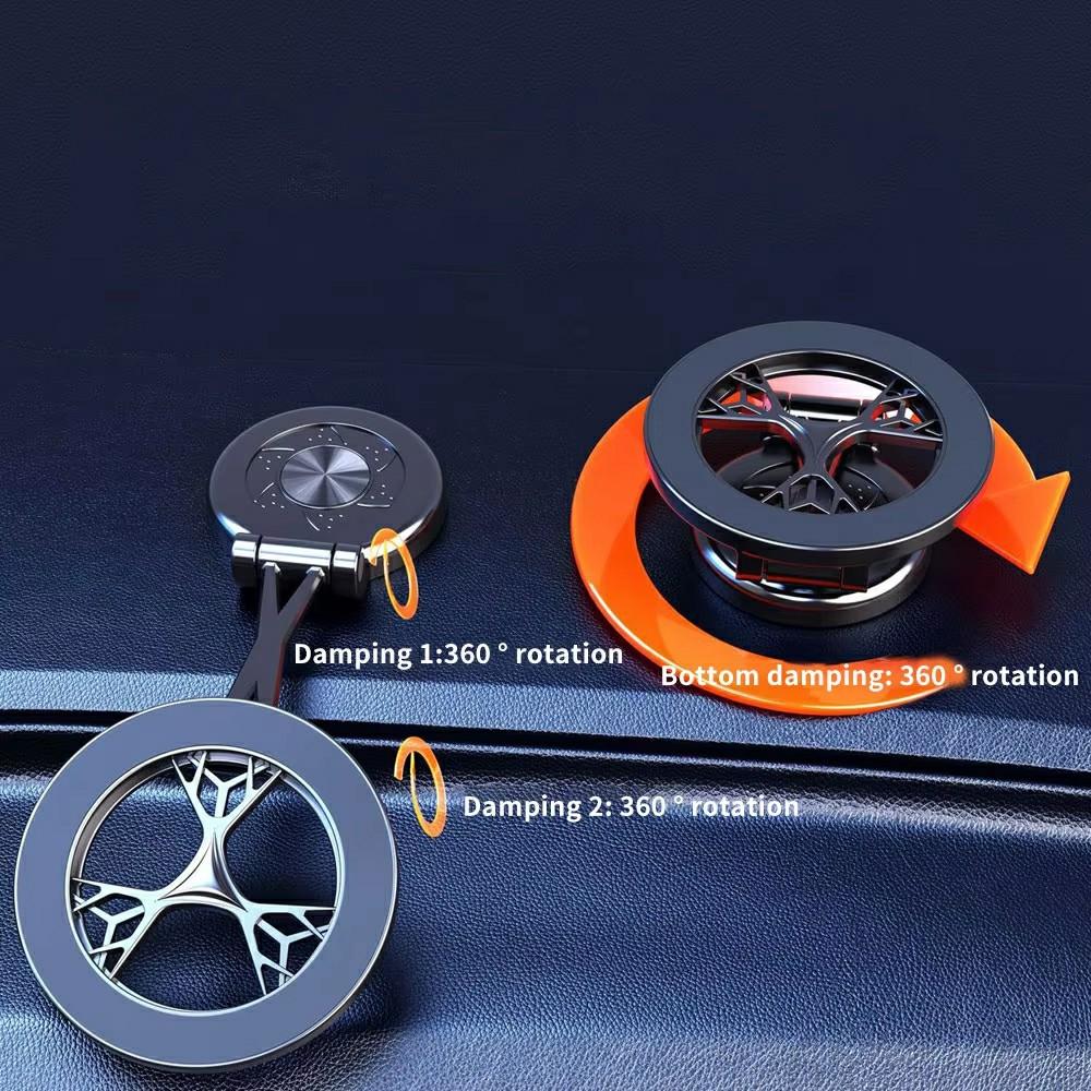Car Phone Holder 360 Degree Rotating Magnetic Mount Metal Navigation Stand