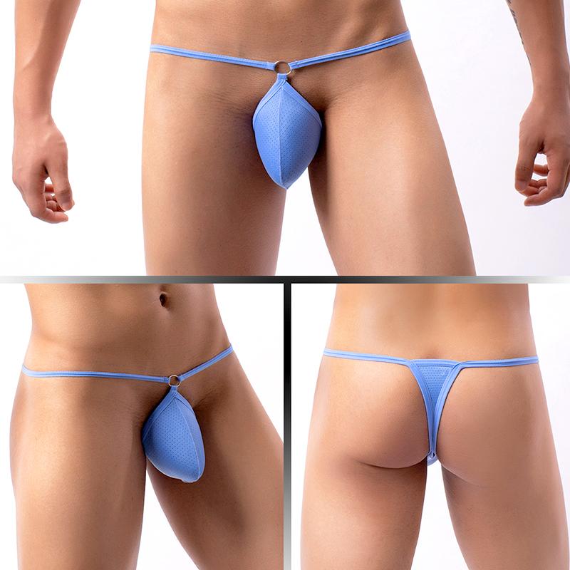 1Pc Nylon Bikini Underpants Sexy Men's Solid Color Briefs Underwear Low Waist Boxers