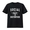 T-shirt Social Distortion Ruota Alata Lavaggio Vintage Versatile Casual Elegante Abbigliamento Firmato Streetwear Traspirante