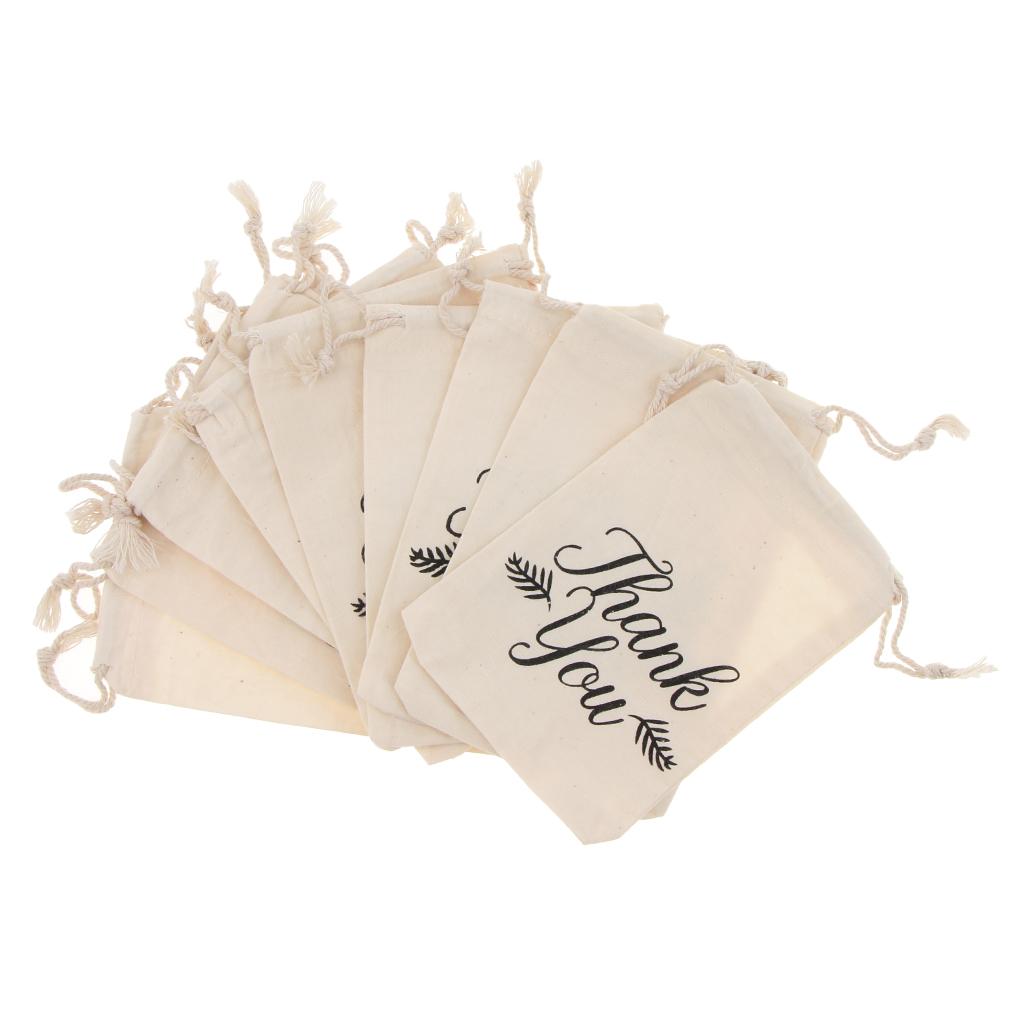 Cotton Linen Jewelry Pouch Drawstring Gift Bag Vintage Style Candy Bag Multipurpose Pouch for Wedding and Event Use