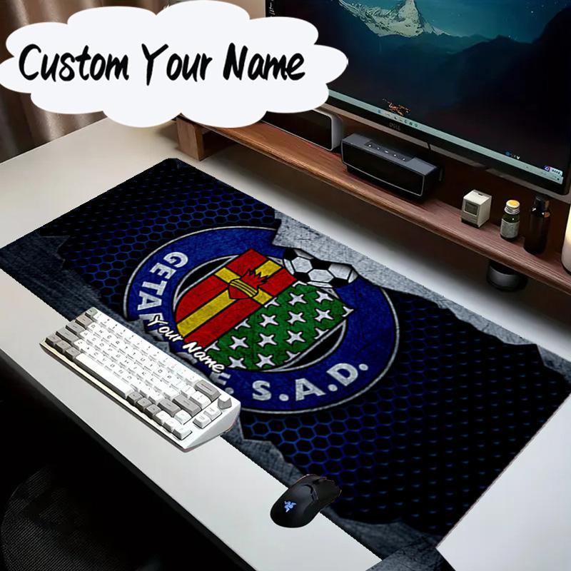 Custom Name Mouse pad Getafe Crest Design Mouse Pad Desk Mat, Non-Slip Rubber Backer Pad For Computer Notebook Gaming Mouse Pad Birthday Gift